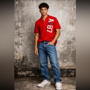 Red Graffic Aeropostale Hennie